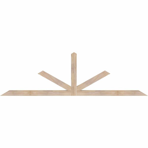 Ekena Millwork Saratoga Smooth Timber Gable Bracket, Douglas Fir, 96"W x 28"H x 3 1/2"D x 3 1/2"F, 7/12 Pitch GBW096X28X0404SAR00SDF - main